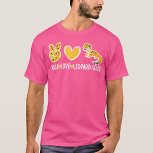 Peace Love Leopard Gecko Owner Leopard Gecko Mum T-Shirt