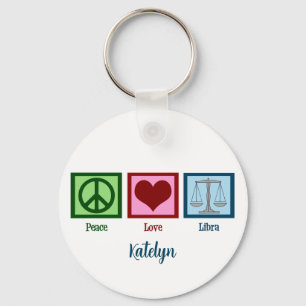 Peace Love Libra Key Ring