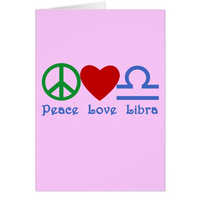 Peace Love Libra Zodiac Products (Front)