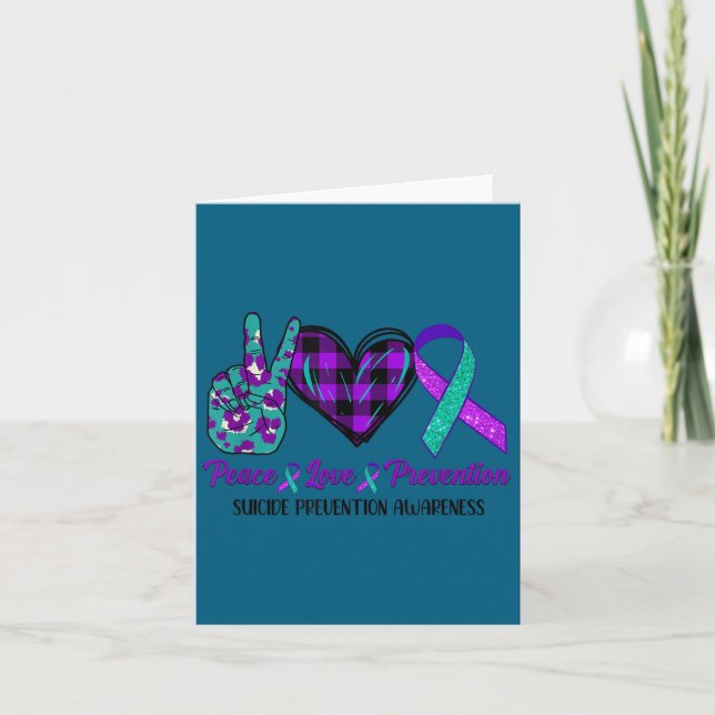 Peace Love Life Suicide Awareness Womens Semi Colo Card (Front)