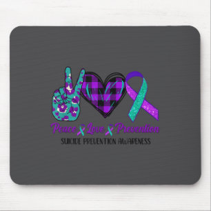 Peace Love Life Suicide Awareness Womens Semi Colo Mouse Mat