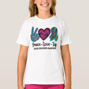 Peace Love Life Suicide Prevention Awareness T-Shirt