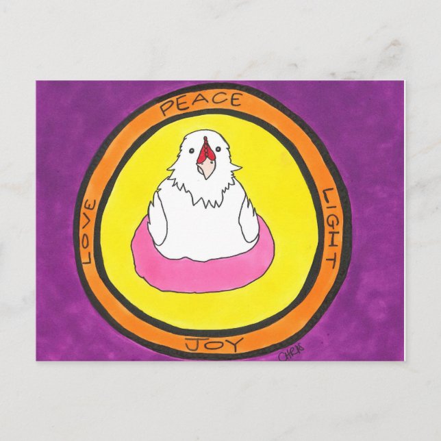 Peace, Love, Light, and Joy Holiday Postcard (Front)