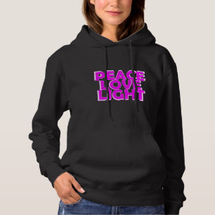 Peace Love Light Yoga Saying Hoodie