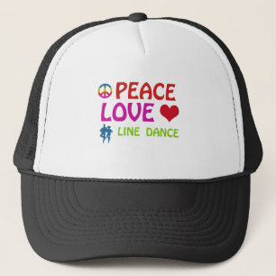 Peace Love Linedance Trucker Hat