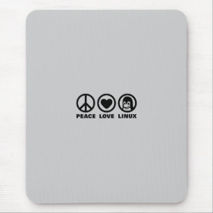 Peace Love Linux Mouse Mat