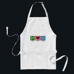 Peace Love Llamas Standard Apron<br><div class="desc">A peace sign,  heart,  and a cute llama.</div>