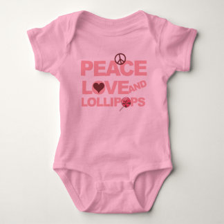 Peace love lollipops baby girl creeper