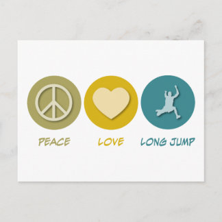 Peace Love Long Jump Postcard