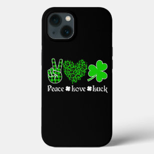 Peace Love Luck Shirt Green Tie Dye Shamrock St Pa Case-Mate iPhone Case