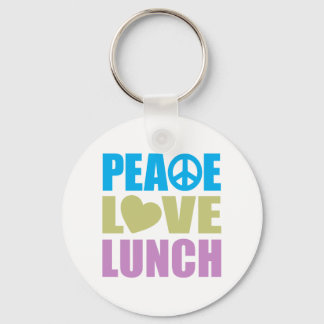 Peace Love Lunch Key Ring