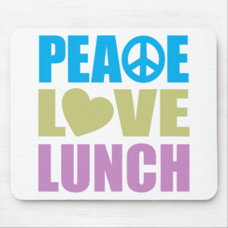 Peace Love Lunch Mouse Mat