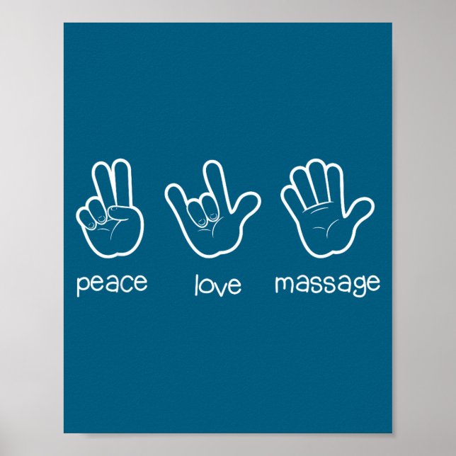 Peace Love Mage , Funny Quote Gift For Therast  Poster (Front)