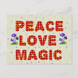 Peace Love Magic Postcard