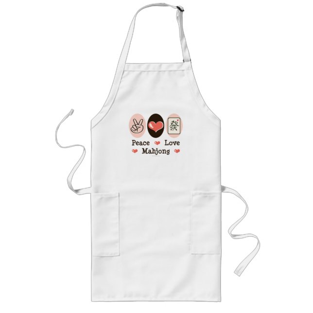 Peace Love Mahjong Apron (Front)