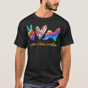 Peace Love Maltese T-Shirt