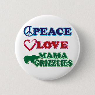 Peace-Love-Mama-Grizzlies 6 Cm Round Badge