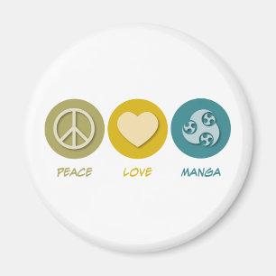 Peace Love Manga Magnet