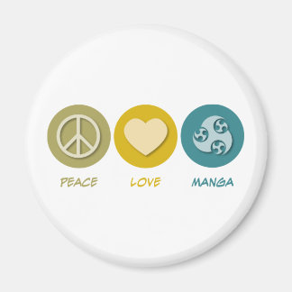 Peace Love Manga Magnet