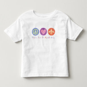 Peace Love & Mardi Gras Toddler T-Shirt