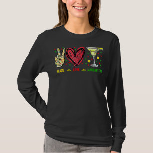 Peace Love Margarita Drinking Party Cinco De Mayo T-Shirt