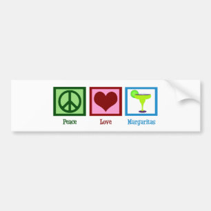 Peace Love Margaritas Bumper Sticker