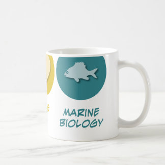 Peace Love Marine Biology Coffee Mug