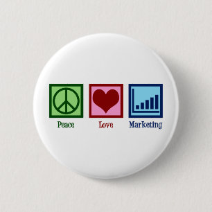 Peace Love Marketing 6 Cm Round Badge
