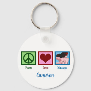 Peace Love Massage Key Ring