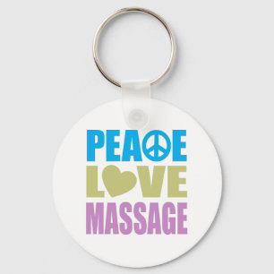 Peace Love Massage Key Ring