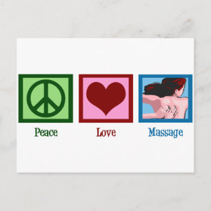 Peace Love Massage Postcard