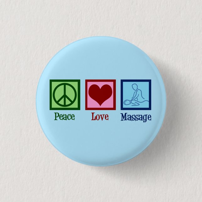 Peace Love Massage Therapy 3 Cm Round Badge (Front)