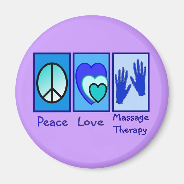 Peace, Love, Massage Therapy Gifts Magnet (Front)