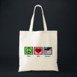 Peace Love Massage Tote Bag<br><div class="desc">A peace sign,  heart,  and someone lying on a massage table.</div>