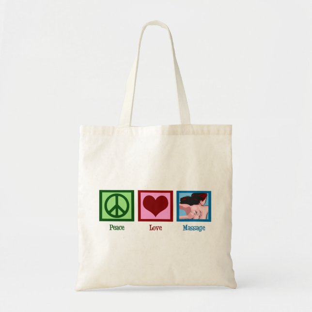 Peace Love Massage Tote Bag (Front)