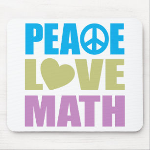 Peace Love Math Mouse Mat