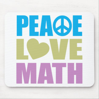 Peace Love Math Mouse Mat