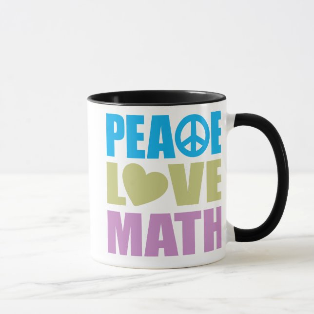 Peace Love Math Mug (Right)
