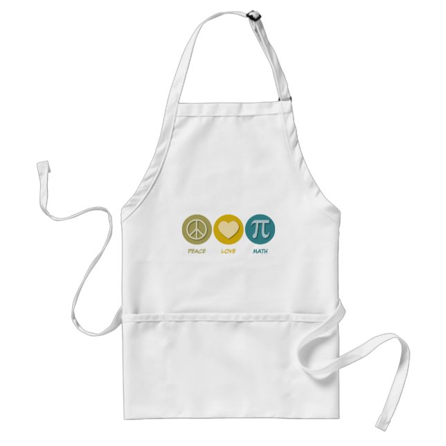 Peace Love Math Standard Apron (Front)
