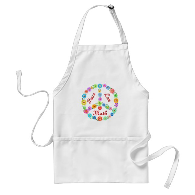 Peace Love Math Standard Apron (Front)