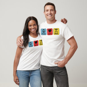 Peace Love Math Teachers Gifts Mens Womens Kids T-Shirt