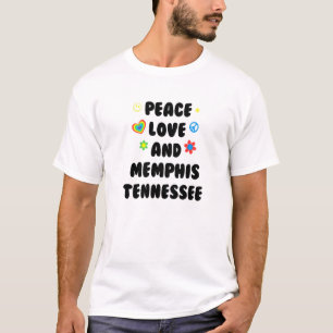 Peace Love Memphis Tennessee Patriotic Tn Patrioti T-Shirt