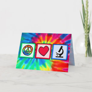 Peace, Love, Microscopes Card