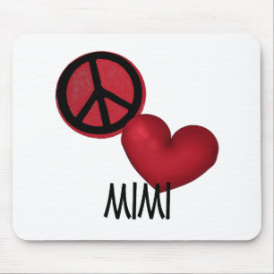 Peace Love Mimi Mouse Mat