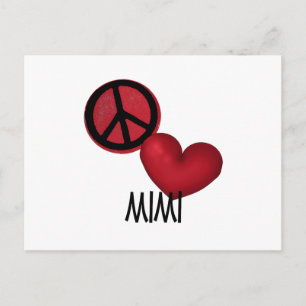 Peace Love Mimi Postcard
