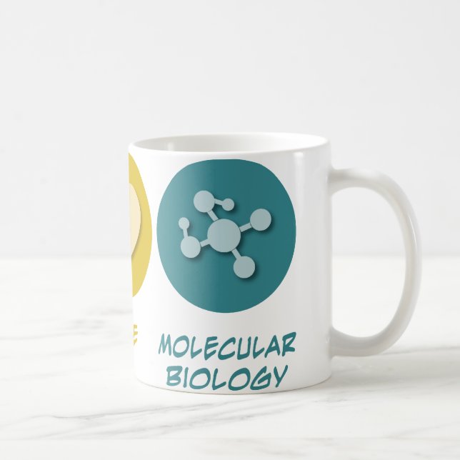 Peace Love Molecular Biology Coffee Mug (Right)