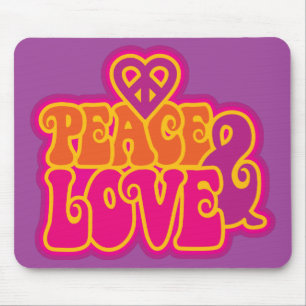 Peace & Love Mouse Mat