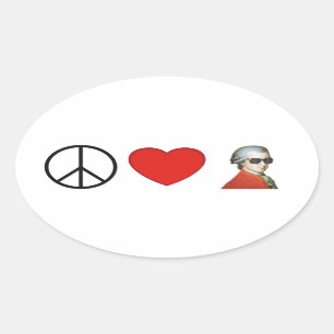 Peace, Love, Mozart - sticker for music lovers!