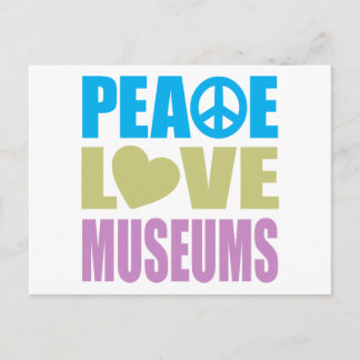 Peace Love Museums Postcard