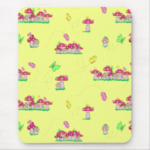 Peace Love Mushrooms Mouse Mat
